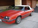 3rd gen red 1986 Ford Mustang convertible 3.8L V6 [SOLD]