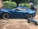 Damaged 4th gen blue 1999 Ford Mustang V6 manual For Sale