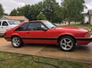 3rd gen red 1991 Ford Mustang LX 5spd manual [SOLD]