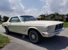 1st generation white 1968 Ford Mustang manual For Sale
