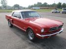 1st gen red 1965 Ford Mustang convertible automatic For Sale