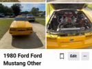 3rd gen yellow 1980 Ford Mustang Foxbody For Sale
