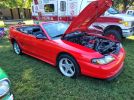 4th gen red 1995 Ford Mustang GT 5spd manual convertible For Sale