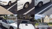 4th gen white 1996 Ford Mustang GT convertible For Sale
