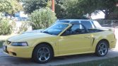 4th gen yellow 2001 Ford Mustang convertible SVT For Sale