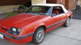 3rd gen red 1986 Ford Mustang convertible 3.8L V6 For Sale