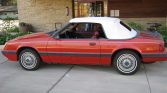 3rd gen red 1986 Ford Mustang convertible 3.8L V6 For Sale