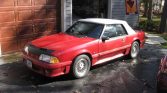 3rd gen red 1987 Ford Mustang GT convertible 5spd For Sale