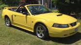 Yellow 2003 Ford Mustang GT 5spd convertible For Sale