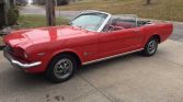 1st generation red 1965 Ford Mustang convertible For Sale
