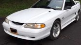 White 1995 Ford Mustang GT convertible 5spd V8 For Sale