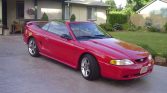 Red 1998 Ford Mustang GT convertible V8 automatic For Sale