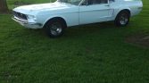 1st generation white 1968 Ford Mustang automatic For Sale
