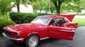 1st gen Candy Apple Red 1968 Ford Mustang manual For Sale