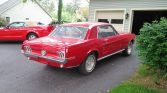 1st gen Candy Apple Red 1968 Ford Mustang manual For Sale