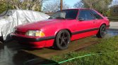 3rd generation red 1990 Ford Mustang LX 5spd manual For Sale