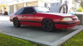 3rd generation red 1990 Ford Mustang LX 5spd manual For Sale