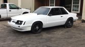 3rd gen white 1985 Ford Mustang street/strip car For Sale