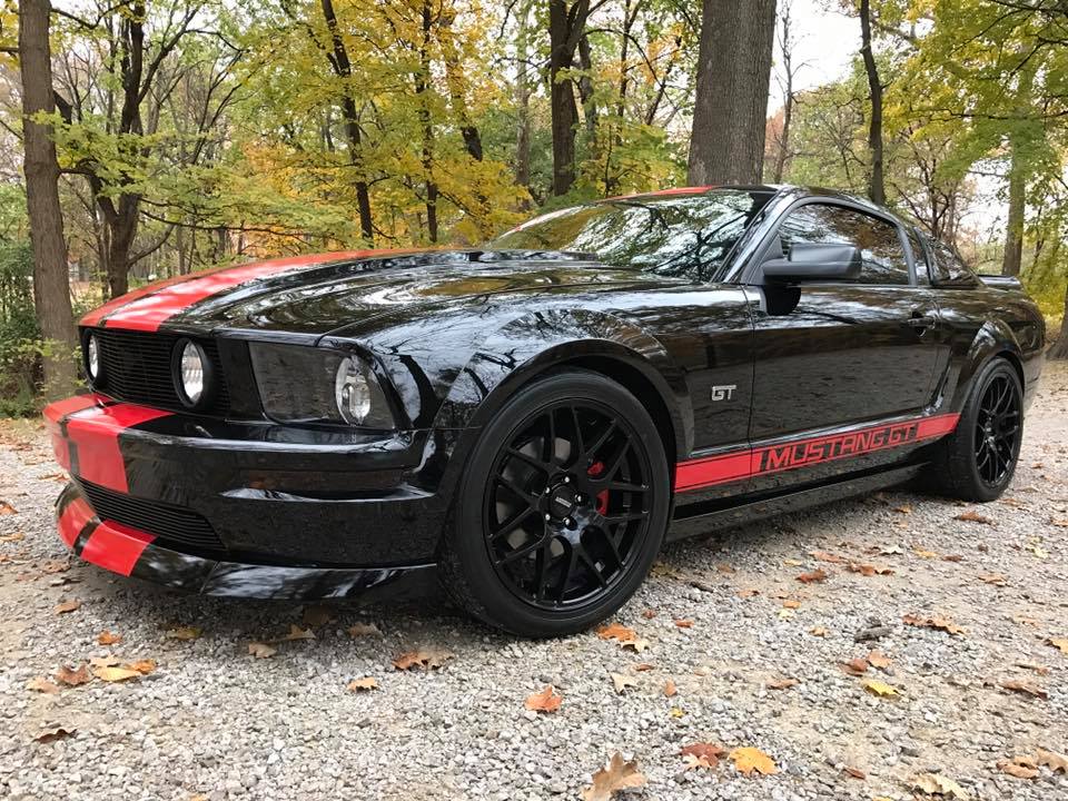 black 2008 ford mustang gt