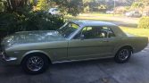 1st gen Sauterne Gold 1966 Ford Mustang V8 automatic For Sale