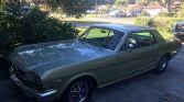 1st gen Sauterne Gold 1966 Ford Mustang V8 automatic For Sale