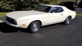 1st generation white 1973 Ford Mustang V8 3spd manual For Sale