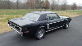 1st generation black 1968 Ford Mustang manual For Sale