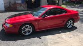 4th gen red 1997 Ford Mustang Cobra manual drag car For Sale
