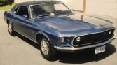 1st generation classic blue 1969 Ford Mustang Grande For Sale