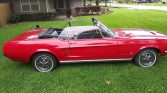 1st gen red 1967 Ford Mustang convertible automatic For Sale