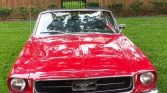1st gen red 1967 Ford Mustang convertible automatic For Sale