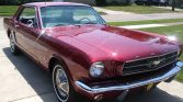1st gen red 1965 Ford Mustang automatic 6 cylinder For Sale