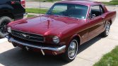 1st gen red 1965 Ford Mustang automatic 6 cylinder For Sale