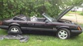3rd gen black 1985 Ford Mustang LX convertible V8 For Sale