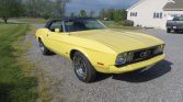 1st gen yellow 1973 Ford Mustang convertible For Sale