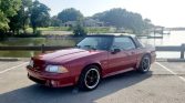 3rd gen red 1991 Ford Mustang GT convertible automatic For Sale