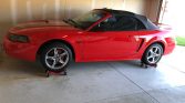 4th gen red 2000 Ford Mustang GT convertible For Sale