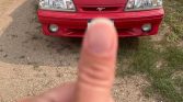 3rd gen red 1990 Ford Mustang GT convertible For Sale