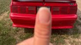3rd gen red 1990 Ford Mustang GT convertible For Sale