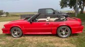 3rd gen red 1990 Ford Mustang GT convertible For Sale