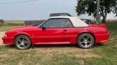 3rd gen red 1990 Ford Mustang GT convertible For Sale