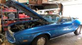 1st gen blue 1973 Ford Mustang convertible For Sale
