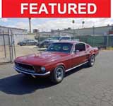 1st generation red 1968 Ford Mustang manual For Sale