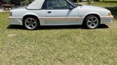 3rd gen white 1987 Ford Mustang convertible manual For Sale