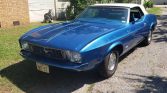 1st gen classic blue 1973 Ford Mustang convertible For Sale