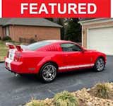 5th gen red 2007 Ford Mustang Shelby GT500 Cobra For Sale