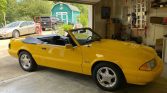 3rd gen yellow 1993 Ford Mustang LX convertible For Sale