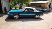 3rd gen light blue 1993 Ford Mustang LX convertible For Sale
