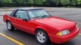 3rd gen red 1993 Ford Mustang convertible automatic For Sale
