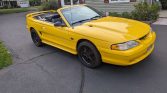 4th gen yellow 1994 Ford Mustang GT convertible For Sale